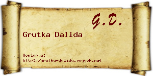 Grutka Dalida névjegykártya